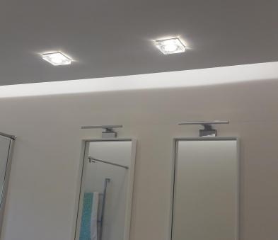 Faux plafond avec spot verre et rétroéclairage led